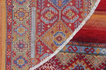 Handwoven Khorjin Oriental rug by Orientmattor, Ziegler/Kazak style, 257x259 cm, intricate traditional design.