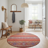 Handwoven Khorjin Oriental rug by Orientmattor, Ziegler/Kazak style, 257x259 cm with intricate patterns and rich colors.