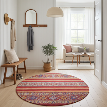 Handwoven Khorjin Oriental rug by Orientmattor, Ziegler/Kazak style, 257x259 cm with intricate patterns and rich colors.