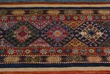 Handknuten Khorjin Oriental rug by Orientmattor, Ziegler/Kazak style, 290x87 cm, detailed geometric patterns and rich colors.