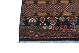 Handwoven Khorjin Oriental rug by Orientmattor, Ziegler/Kazak style, 290x87 cm with intricate traditional patterns.