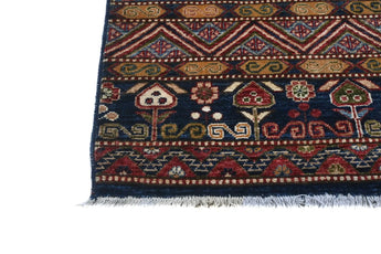 Handwoven Khorjin Oriental rug by Orientmattor, Ziegler/Kazak style, 290x87 cm with intricate traditional patterns.