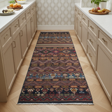 Handwoven Khorjin Oriental rug by Orientmattor, Ziegler/Kazak style, 290x87 cm with intricate traditional patterns.