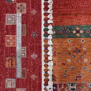 Handwoven Khorjin Oriental rug by Orientmattor, Ziegler/Kazak style, 295x211 cm, showcasing intricate patterns and rich colors.