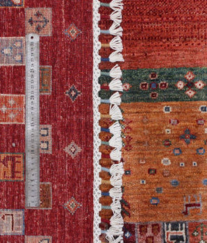 Handwoven Khorjin Oriental rug by Orientmattor, Ziegler/Kazak style, 295x211 cm, showcasing intricate patterns and rich colors.
