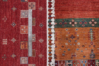 Handwoven Khorjin Oriental rug by Orientmattor, Ziegler/Kazak style, 295x211 cm, showcasing intricate patterns and rich colors.