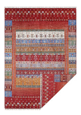 Handwoven Khorjin Oriental rug by Orientmattor, Ziegler/Kazak style, 295x211 cm with intricate geometric patterns.
