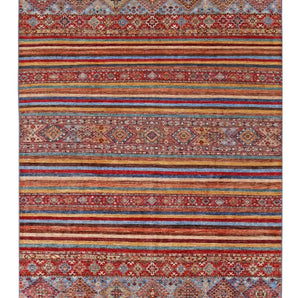 Handwoven Khorjin Oriental rug by Orientmattor, Ziegler/Kazak style, 301x200 cm, featuring intricate traditional patterns.