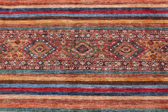 Handknuten Khorjin Oriental rug, Ziegler/Kazak style, 301x200 cm, woven by Orientmattor with intricate patterns and vibrant colors.