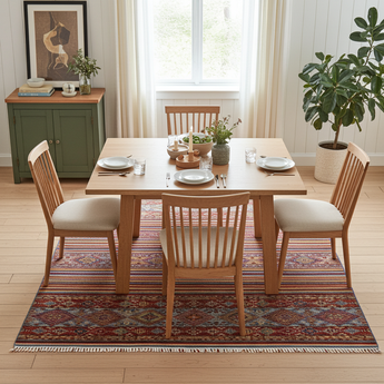 Handknuten Khorjin Oriental rug by Orientmattor, Ziegler/Kazak style, 301 x 200 cm, intricate woven design in natural colors.