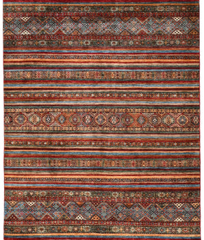 Handwoven Khorjin Oriental rug in Ziegler/Kazak style, 301x246 cm, featuring intricate patterns from Orientmattor.