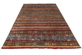 Handwoven Khorjin Oriental rug by Orientmattor, Ziegler/Kazak style, 301x246 cm, detailed geometric patterns in warm tones.