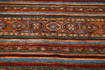 Handknuten Ziegler/Kazak Oriental rug by Orientmattor, 301 x 246 cm, detailed woven pattern in warm tones.