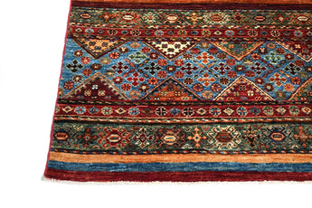 Handknuten Khorjin Oriental Ziegler/Kazak rug by Orientmattor, 301x246 cm, showcasing intricate patterns and rich colors.