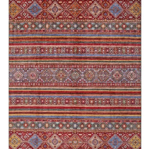 Handknuten Khorjin Oriental Ziegler/Kazak rug by Orientmattor, 307x211 cm, detailed woven patterns and rich colors.