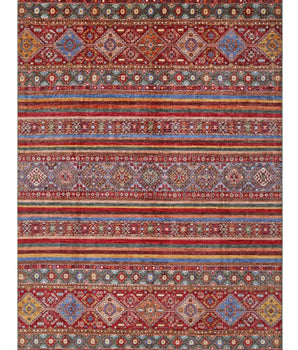 Handknuten Khorjin Oriental Ziegler/Kazak rug by Orientmattor, 307x211 cm, detailed woven patterns and rich colors.