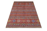 Handwoven Khorjin Oriental rug by Orientmattor, Ziegler/Kazak style, 307x211 cm with intricate patterns and rich colors.