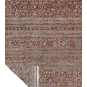 Handknuten Khorjin Oriental rug, Ziegler/Kazak style, 372x274 cm, with intricate patterns and rich colors.