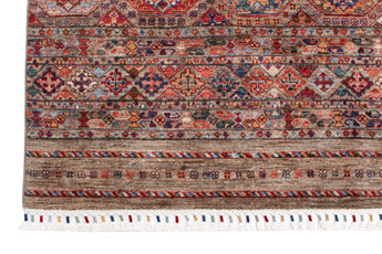 Handknuten Khorjin Oriental rug in Ziegler/Kazak style, 372x274 cm, by Orientmattor, with intricate traditional patterns.