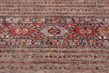 Handwoven Khorjin Oriental rug in Ziegler/Kazak style, 372 x 274 cm, featuring intricate patterns and rich colors by Orientmattor.
