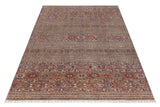 Handwoven Khorjin Oriental rug by Orientmattor, Ziegler/Kazak style, 372x274 cm, detailed geometric patterns and rich colors.