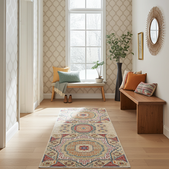 Handknuten Mamlook Oriental Ziegler/Kazak rug from Orientmattor, 194 x 74 cm with intricate traditional patterns.