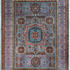 Handwoven Mamlook Oriental Ziegler/Kazak rug, 244 x 170 cm, with intricate traditional patterns from Orientmattor.