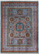 Handwoven Mamlook Oriental Ziegler/Kazak rug, 244 x 170 cm, with intricate traditional patterns from Orientmattor.