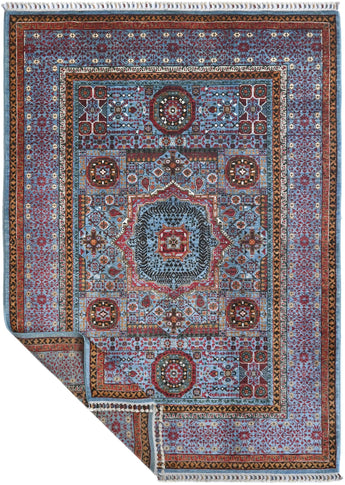 Handknuten Mamlook Oriental Ziegler/Kazak rug by Orientmattor, 244 x 170 cm with intricate traditional patterns.