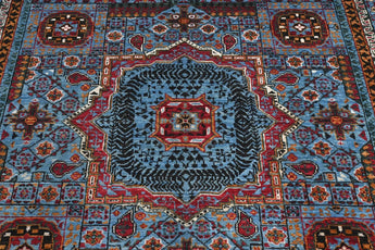 Handwoven Mamlook Oriental Ziegler/Kazak rug by Orientmattor, 244x170 cm, detailed geometric patterns in warm tones.
