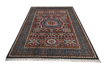 Handwoven Mamlook Oriental rug, Ziegler/Kazak style, 246x177 cm, from Orientmattor with intricate traditional patterns.