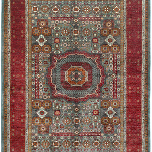 Orientmattor Mamlook Ziegler/Kazak handwoven oriental rug, 248x174 cm, intricate designs in warm tones.
