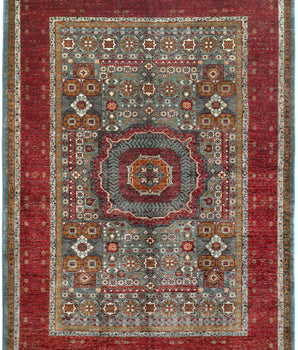 Orientmattor Mamlook Ziegler/Kazak handwoven oriental rug, 248x174 cm, intricate designs in warm tones.