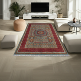 Handwoven Mamlook Oriental rug, 248x174 cm, Ziegler/Kazak style by Orientmattor with intricate patterns and rich colors.