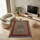 Handwoven Mamlook Oriental rug with Ziegler/Kazak pattern, measuring 248x174 cm, by Orientmattor.