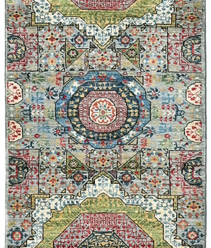Handwoven Mamlook Oriental rug in Ziegler/Kazak style, 290x82 cm, with intricate patterns from Orientmattor.