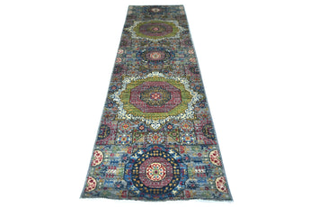 Handknuten Mamlook Oriental rug in Ziegler/Kazak style, 290x82 cm, featuring intricate patterns and rich colors from Orientmattor.