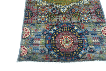 Handknuten Mamlook oriental rug, Ziegler/Kazak style, 290 x 82 cm, crafted by Orientmattor, detailed traditional pattern.