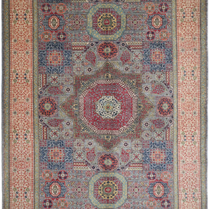 Handwoven Mamlook Oriental rug, Ziegler/Kazak style, 292x195 cm by Orientmattor, featuring intricate patterns and rich colors.