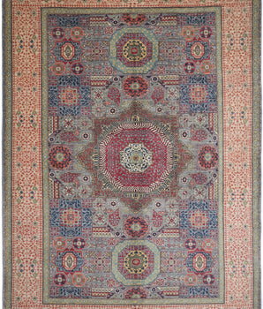 Handwoven Mamlook Oriental rug, Ziegler/Kazak style, 292x195 cm by Orientmattor, featuring intricate patterns and rich colors.
