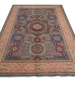 Handwoven Mamlook Oriental rug in Ziegler/Kazak style, 292x195 cm, from Orientmattor featuring intricate traditional patterns.