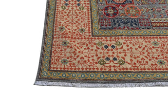 Handknuten Mamlook Oriental Ziegler/Kazak rug, 292x195 cm, with intricate geometric patterns and rich colors.