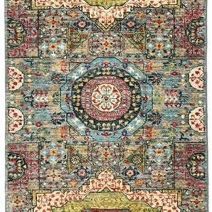 Handwoven Mamlook Oriental rug in Ziegler/Kazak style, 298x80 cm from Orientmattor with intricate patterns and rich colors.
