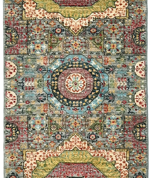 Handwoven Mamlook Oriental rug in Ziegler/Kazak style, 298x80 cm from Orientmattor with intricate patterns and rich colors.