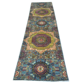 Handknuten Mamlook Oriental rug in Ziegler/Kazak style, 298x80 cm, beige and brown tones, from Orientmattor.