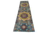 Handknuten Mamlook Oriental rug in Ziegler/Kazak style, 298x80 cm, beige and brown tones, from Orientmattor.