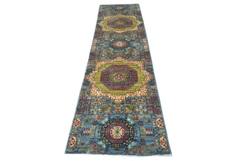 Handknuten Mamlook Oriental rug in Ziegler/Kazak style, 298x80 cm, beige and brown tones, from Orientmattor.