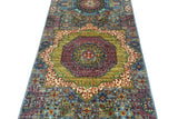 Handwoven Mamlook Oriental rug in Ziegler/Kazak style, 298x80 cm, by Orientmattor featuring intricate traditional patterns.