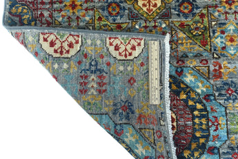 Handwoven Mamlook Oriental rug in Ziegler/Kazak style, 298x80 cm by Orientmattor, featuring intricate traditional patterns.