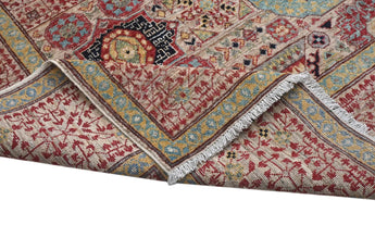 Handwoven Mamlook Oriental rug in Ziegler/Kazak style, 308x203 cm, by Orientmattor, showcasing intricate geometric patterns.